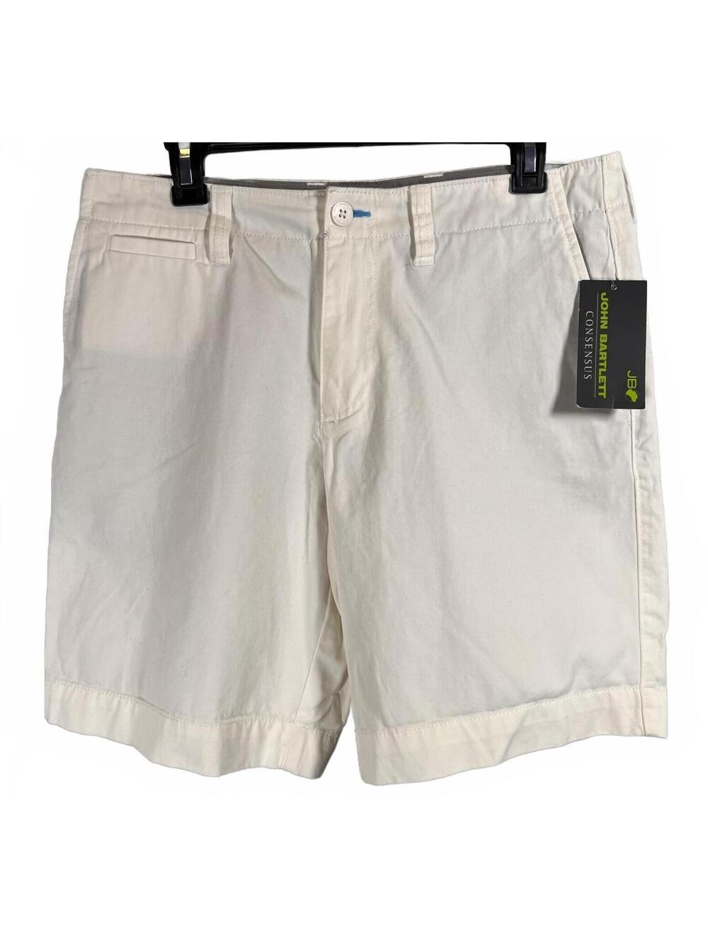 John Bartlett Consensus Cream Casual Shorts Size 32 New with Tags